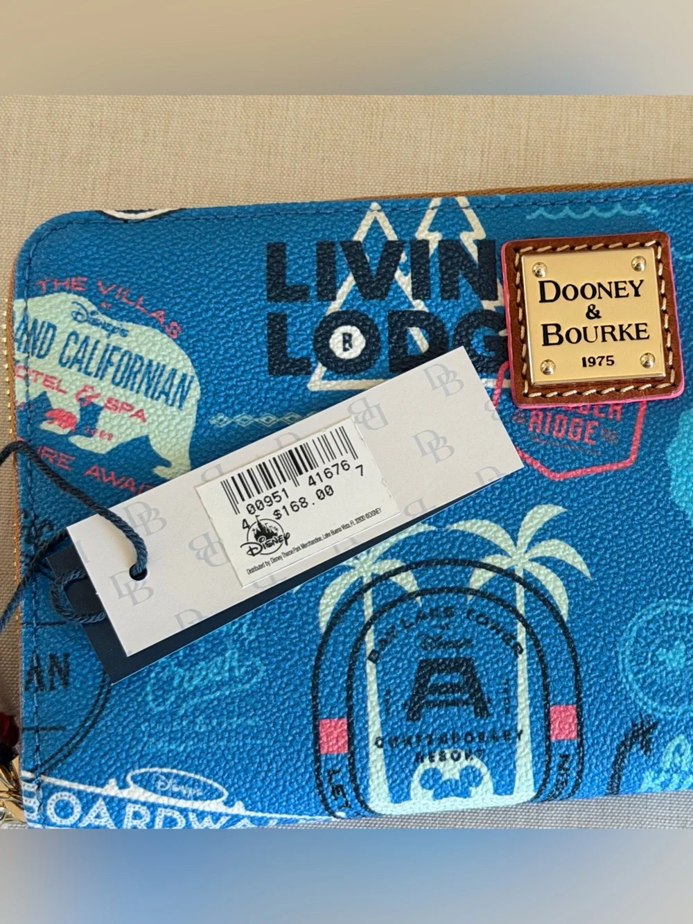 NWT Disney Vacation Club Resorts Dooney & Bourke Wristlet Wallet